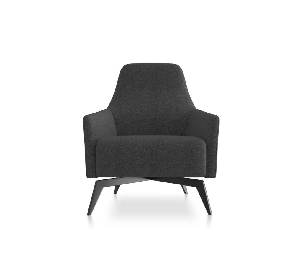 Friant Soft Seating Anza Lounge Chair Render Dark Gray